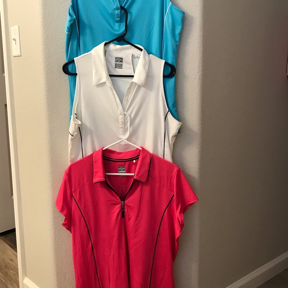 3 Callaway Golf XL women’s shirts.